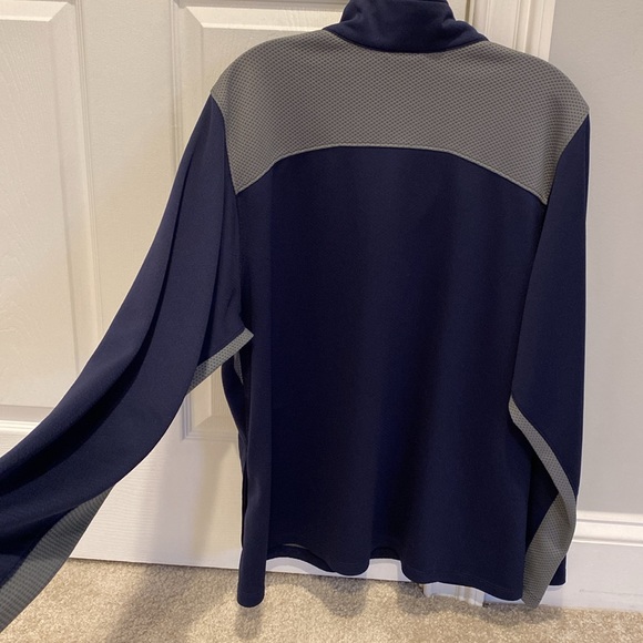Nike Mens Quarter Zip Pullover, Size L, Navy/Grey with pockets - Picture 3 of 7
